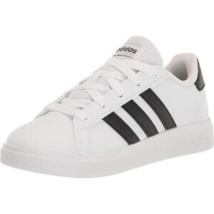 NWT Adidas Boys' Grand Court 2.0 Sneaker, White/Black Size 3 Medium